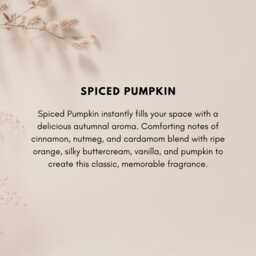 Spiced Pumpkin Soy Wax Candle Vegan Pumpkin Decor Halloween Gift For Her Spice Fall Home Cinnamon - thumbnail 4