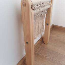 Macrame Folding Chair Foldable Seat Portable Stool Baby Room Boho Home Decor Bohemian Furniture Camp-Chair Stool For Picnic/Outing - thumbnail 4