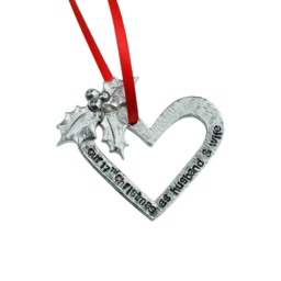 17 Year Anniversary Christmas Tree Ornament - Reads Our 17Th As Husband & Wife - thumbnail 2