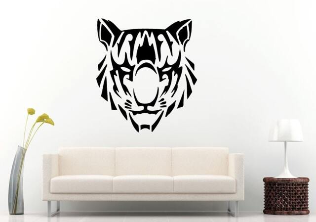 Tiger Jungle Cat Tribal Predator Animal Wall Decal Vinyl Sticker Mural Room Decor L898 - image 1
