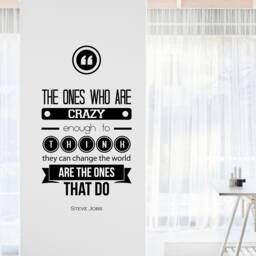 Steve Jobs Quote Wall Decal, Motivational Office Startup Art, Vinyl Sticker - thumbnail 1