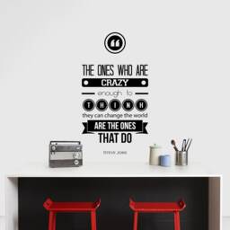 Steve Jobs Quote Wall Decal, Motivational Office Startup Art, Vinyl Sticker - thumbnail 2