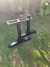 Set Of 2 Metal Dining Table Legs, Base, Antique Bronze Brass Legs - thumbnail 1