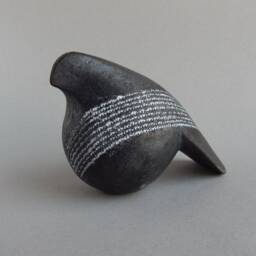 Ceramic Sculpture, Bird Figurine, Art & Collecting, Natural, Art Ceramics, Folklore Black Bird, Figurine, Home Decor, Gift, Ornament, Ethnics - thumbnail 2