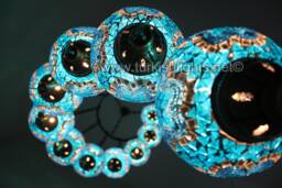 Turkish Mosaic Water Drop Chandelier - 11 Large Globe Ottoman Ceiling Lamp - H11 - thumbnail 1