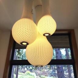 Set Of 3 Pendant Lights, Chandelier Lighting, Foyer Light, Modern Ceiling Lamp, Wicker Light Fixture, Designer Office Lighting