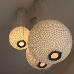 Set Of 3 Pendant Lights, Chandelier Lighting, Foyer Light, Modern Ceiling Lamp, Wicker Light Fixture, Designer Office Lighting - thumbnail 2
