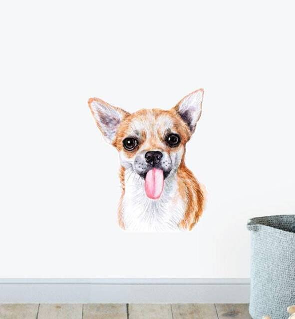 Chihuahua Dog Wall Sticker Decal - Dogs & Pets Stickers, Art, Decals, Kids Animals Decals