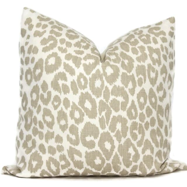 Schumacher Iconic Leopard Linen Pillow Cover Rts Rmt - image 1