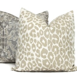 Schumacher Iconic Leopard Linen Pillow Cover Rts Rmt - thumbnail 3