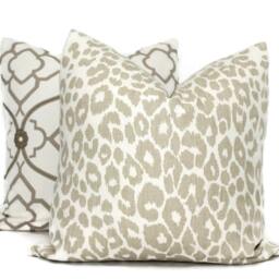 Schumacher Iconic Leopard Linen Pillow Cover Rts Rmt - thumbnail 2