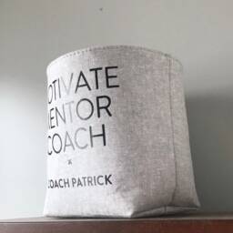 Small Fabric Storage Basket Coach Appreciation Gift - thumbnail 2