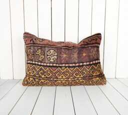 16x24 Vintage Turkish Kilim Pillow Cover Handmade Anatolian Cushion - thumbnail 1