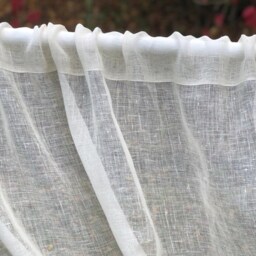 Linen Curtain Panel, White Curtains, Sheer Drapes, Long Curtain, Boho Curtain Window - thumbnail 4