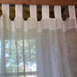 Linen Curtain Panel, White Curtains, Sheer Drapes, Long Curtain, Boho Curtain Window - thumbnail 2