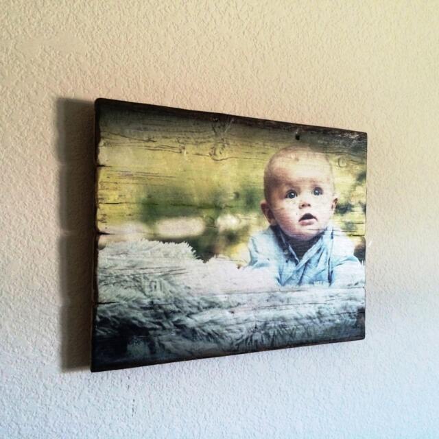 Pictures On Wood - Custom Photo Reclaimed Fifth Anniversary Unique Rustic & Distressed Portraits - image 1