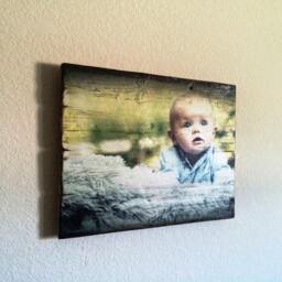 Pictures On Wood - Custom Photo Reclaimed Fifth Anniversary Unique Rustic & Distressed Portraits - thumbnail 1
