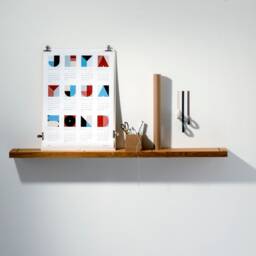 Rustic Wall Shelf Made Of Oak Wood With Metal Bookends - thumbnail 2