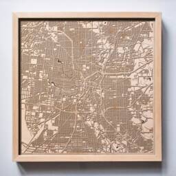 San Antonio Wooden Street Map - 3D Laser Cut Minimalist Wall Art - thumbnail 1