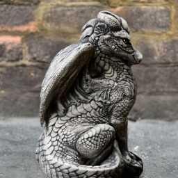 Garden Dragon Decoration Stone Statue Cement Wildlife Figurine Outdoor Ornament Concrete Baby Art Dragon Lover Gift - thumbnail 2