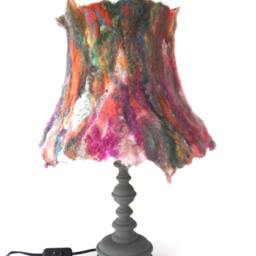Lampshade Custom Made, Handfelted According To Your Wishes. Custom Handmade Felt Lampshade. Made Order Ooak - thumbnail 4