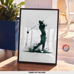 Personalised Golf Prints - Set Of 3 Green Posters - Boys Bedroom Decor Custom Golfer Wall Art Kid Room Golfing Artwork Gift - thumbnail 3
