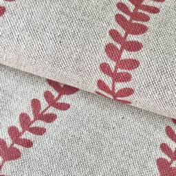 1428. Red Isabella Trail, Linen Look 100% Cotton Cushion Cover - thumbnail 3