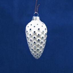 Handmade Ceramic Pine Cone Ornament - Delft Blue Or Gold Christmas Decor - thumbnail 3