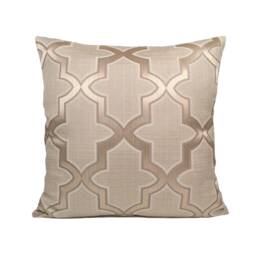 Dark Tan Beige Throw Pillow Cover, Decorative Cushion Covers, Satin Blend Moroccan Pattern Accent Pillowcase, Modern Farmhouse Home Decor