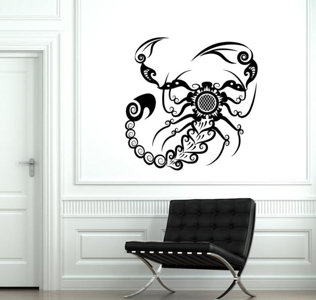 Wall Decal Scorpion Animal Ornament Tribal Scorpio Mural Vinyl Sticker 1884Dz - image 1