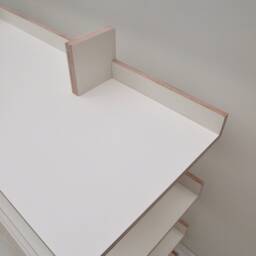 Modern Birch Shoe Rack White Or Black Laminate, Handmade - thumbnail 4