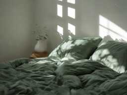 Fern Linen Duvet Cover Soft 1 Medium Weight Cover Breathable Stonewashed Comfort - thumbnail 1