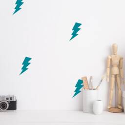 Lightning Bolts - Vinyl Wall Decals 10cm - 4 Inch Electric Flash Thunderbolt Storm Stickers Baby Boys Girls Nursery Kids Room D??cor - thumbnail 2