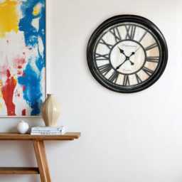 Vintage Style Roman Wall Clock - 47cm Diameter Timeless Design Bronze - Super Silent - thumbnail 2