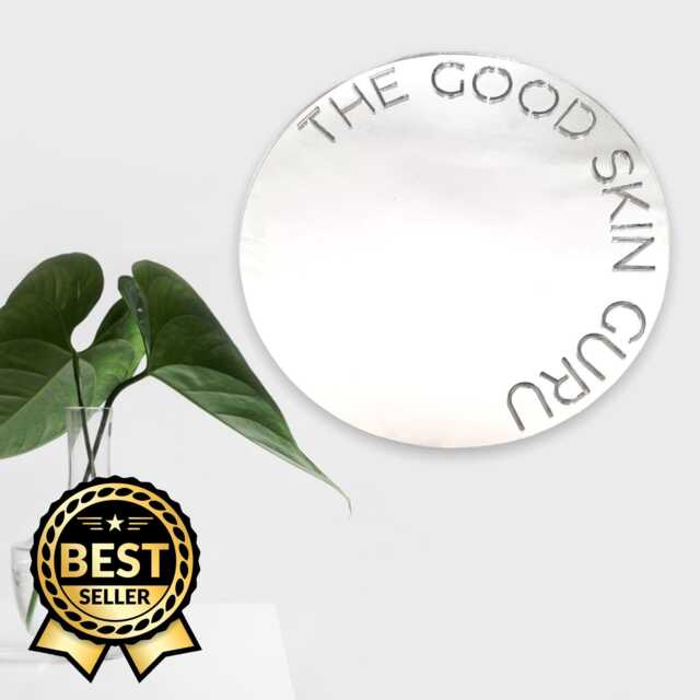 Custom Cut Out Name Mirror Round Acrylic Mirror With White Backing - image 1