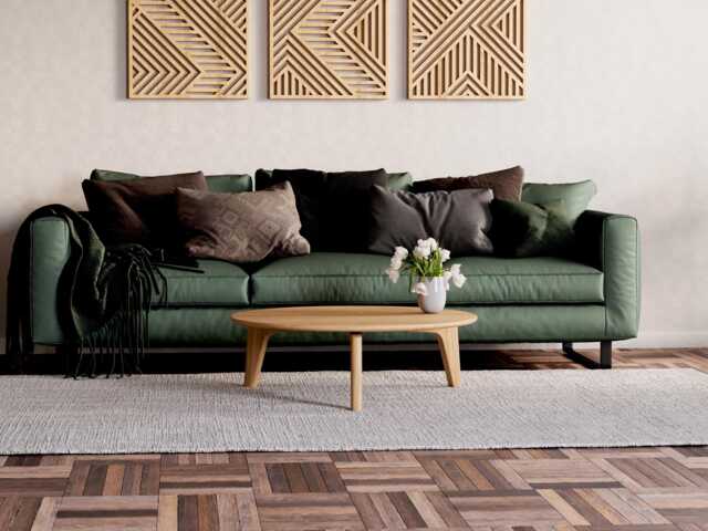 Modern Coffee Table - Round Coffee Table Wood Scandi Aesthetic Solid Wood - image 1