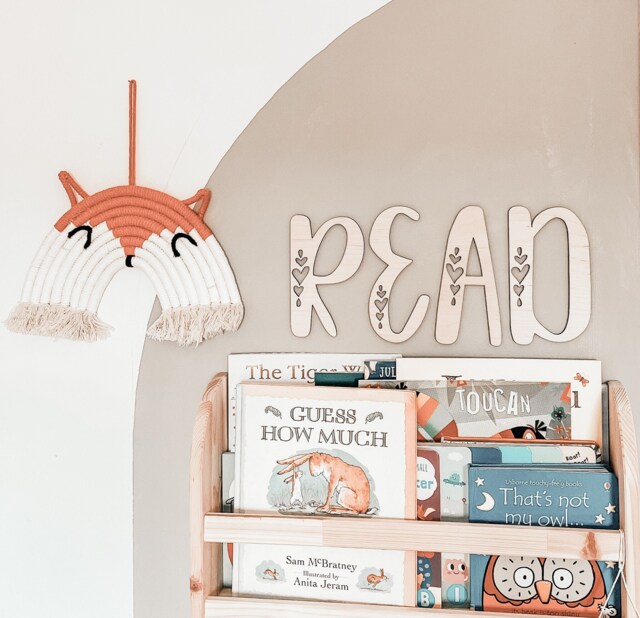 Read Sign Decor - Reading Corner Bookcase Wall Art Nursery Bedroom Kids Room - image 1