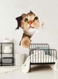 3D Cat Wall Sticker Pet Decal For Home Unique Animal Decor