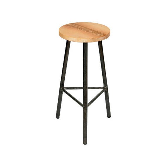 Trippie Ashdown - Three Legged Bar Stool With Ash Seat - image 1