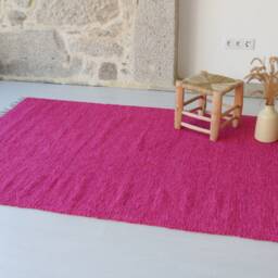 Large Handwoven Pink Rug, Living Room Area Nursery Kids Girls Decor, Bedroom Scandi Rug - thumbnail 2