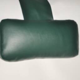Dark Green Faux Leather Garden Chair Hanging Headrest Bolster Cushion With Inner Pad - thumbnail 2