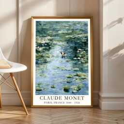 Corgi Gifts, Claude Monet Water Lilies, Swimming Lily Pads, Art Print, Living Room Wall Art, 30Th Birthday Gifts For Her - thumbnail 2