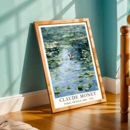 Corgi Gifts, Claude Monet Water Lilies, Swimming Lily Pads, Art Print, Living Room Wall Art, 30Th Birthday Gifts For Her - thumbnail 3