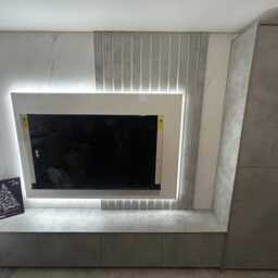 Media Wall Package - Acoustic Panels 3M Floating Unit Tv Panel Wide Mirror Led Lights - thumbnail 3