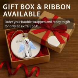 Poodle Dog Memorial Ornament - Personalised Christmas Bauble With Angel Wings & Name - Pet Gift - thumbnail 3
