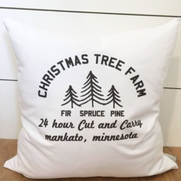 Personalized Christmas Farm Tree Pillow Cover, 18 X Decor, Pillow, Gift - thumbnail 2