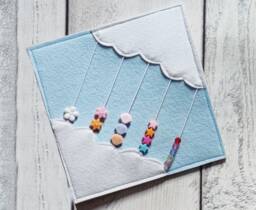 Felt Baby Quiet Book Page Waldorf Fidget Toy For Toddlers - thumbnail 1