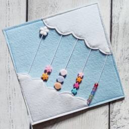 Felt Baby Quiet Book Page Waldorf Fidget Toy For Toddlers - thumbnail 2