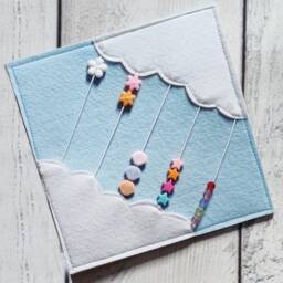 Felt Baby Quiet Book Page Waldorf Fidget Toy For Toddlers - thumbnail 3