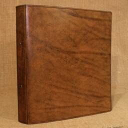 A4 Brown Leather 2 Ring Binder, Full Grain Presentation Folder, Large Planner, Filofax Compatible Organiser, Free Personalisation - thumbnail 3